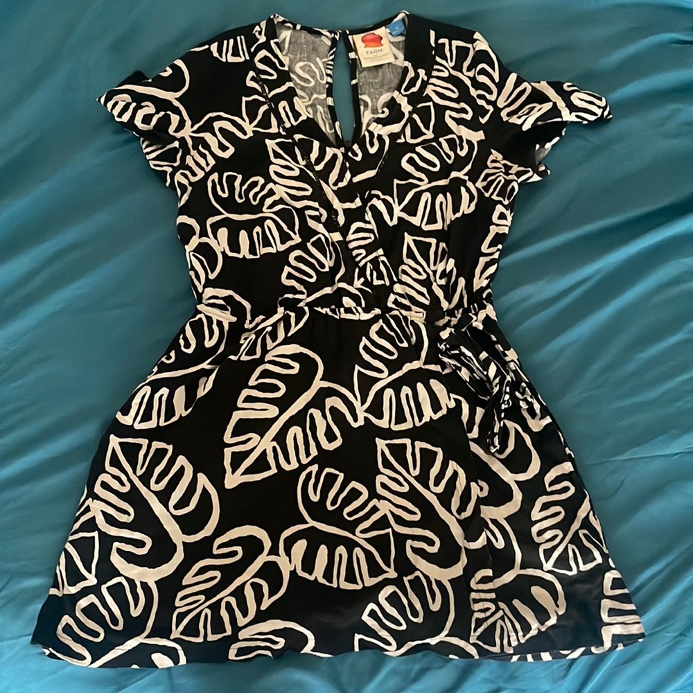 Farm Rio lightweight linen romper with skort bottom